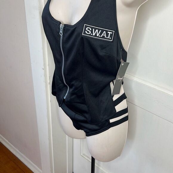 Dreamgirl Swat Me Sexy Halloween Costume Nwt Cop Cosplay One Size 3 piece - Picture 2 of 7